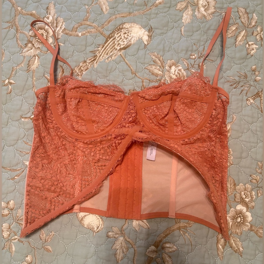 Urban Outfitters Out From Under Corset, Size L, Orange